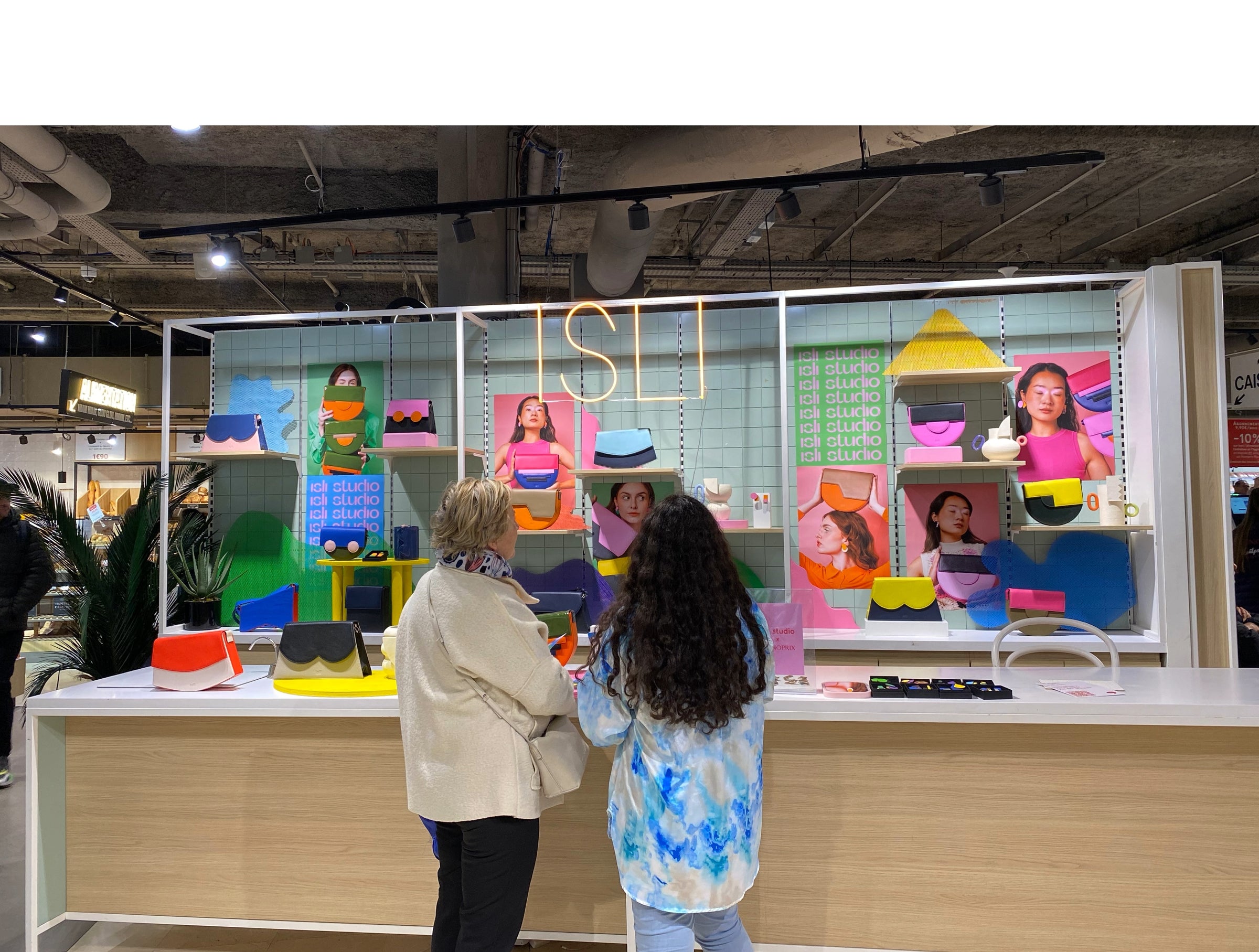 ISLI Studio pieces on show during the Monoprix Montparnasse takeover